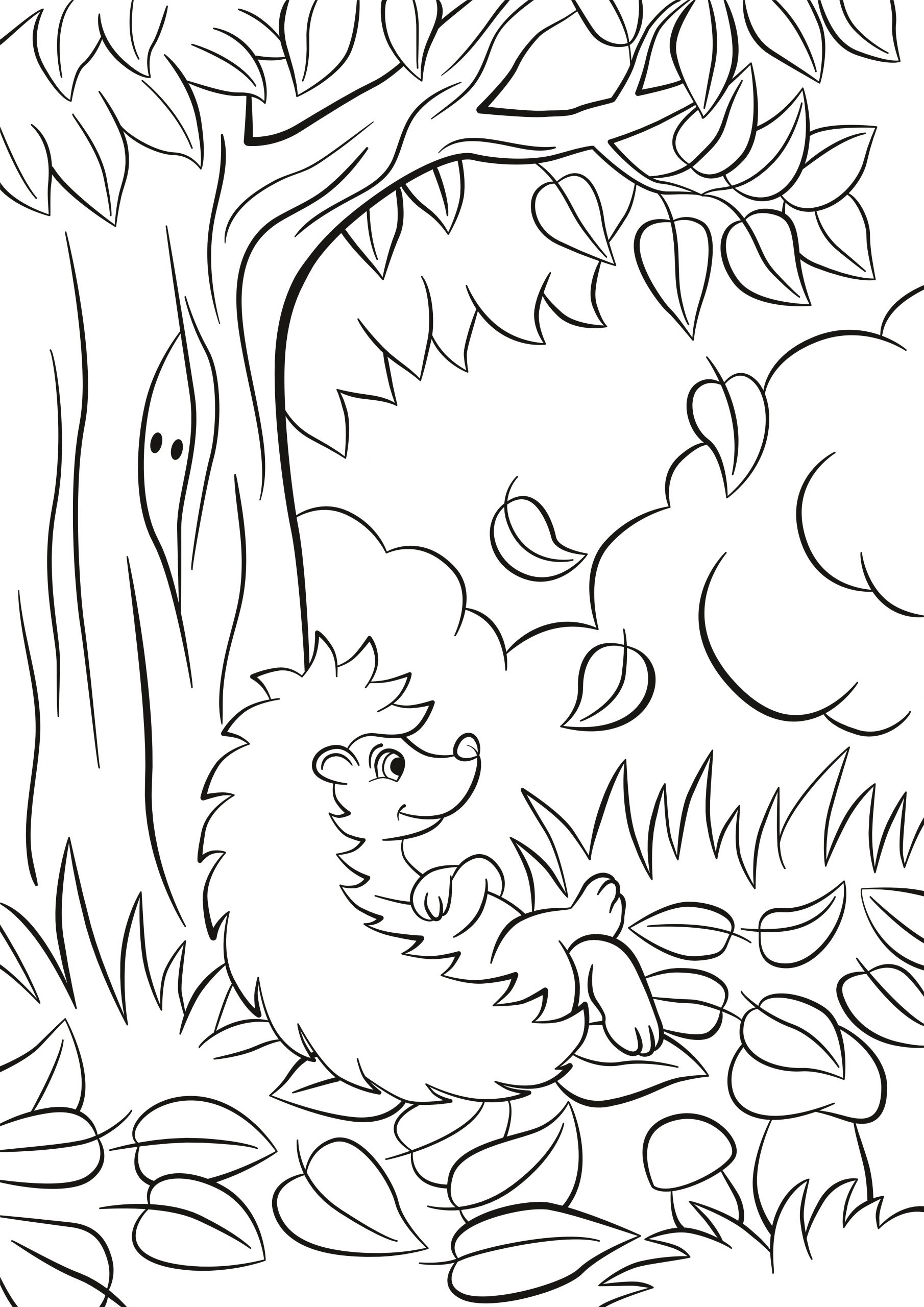 Autumn Animal Coloring Pages for Kids – Littlepanda