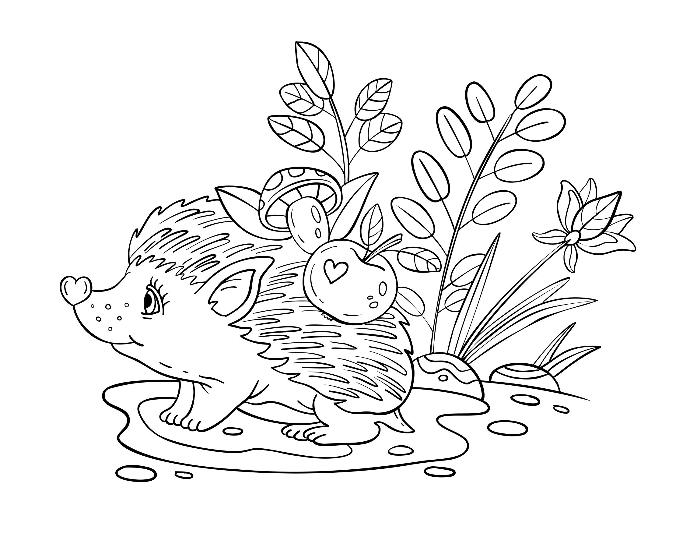 Autumn Animal Coloring Pages For Kids - Littlepanda